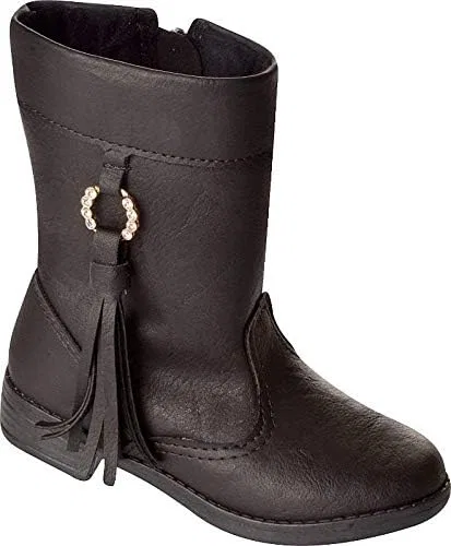 Детские ботинки для девочек с принтом Atena KIDKLICK FUN FASHION, Black