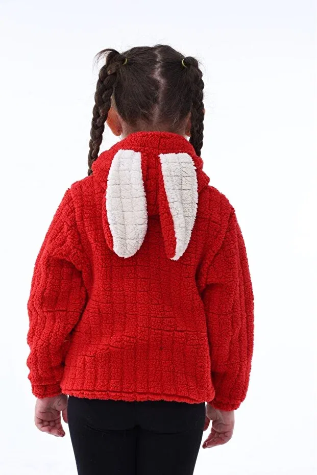 Детский кардиган с принтом Crocodile Patterned Aden Kids, Square Rabbit Red — фото 4