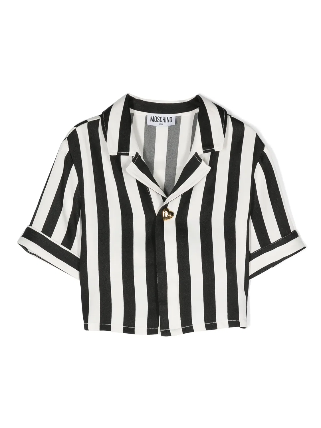Кроп-топ с полосатым узором Moschino, черный