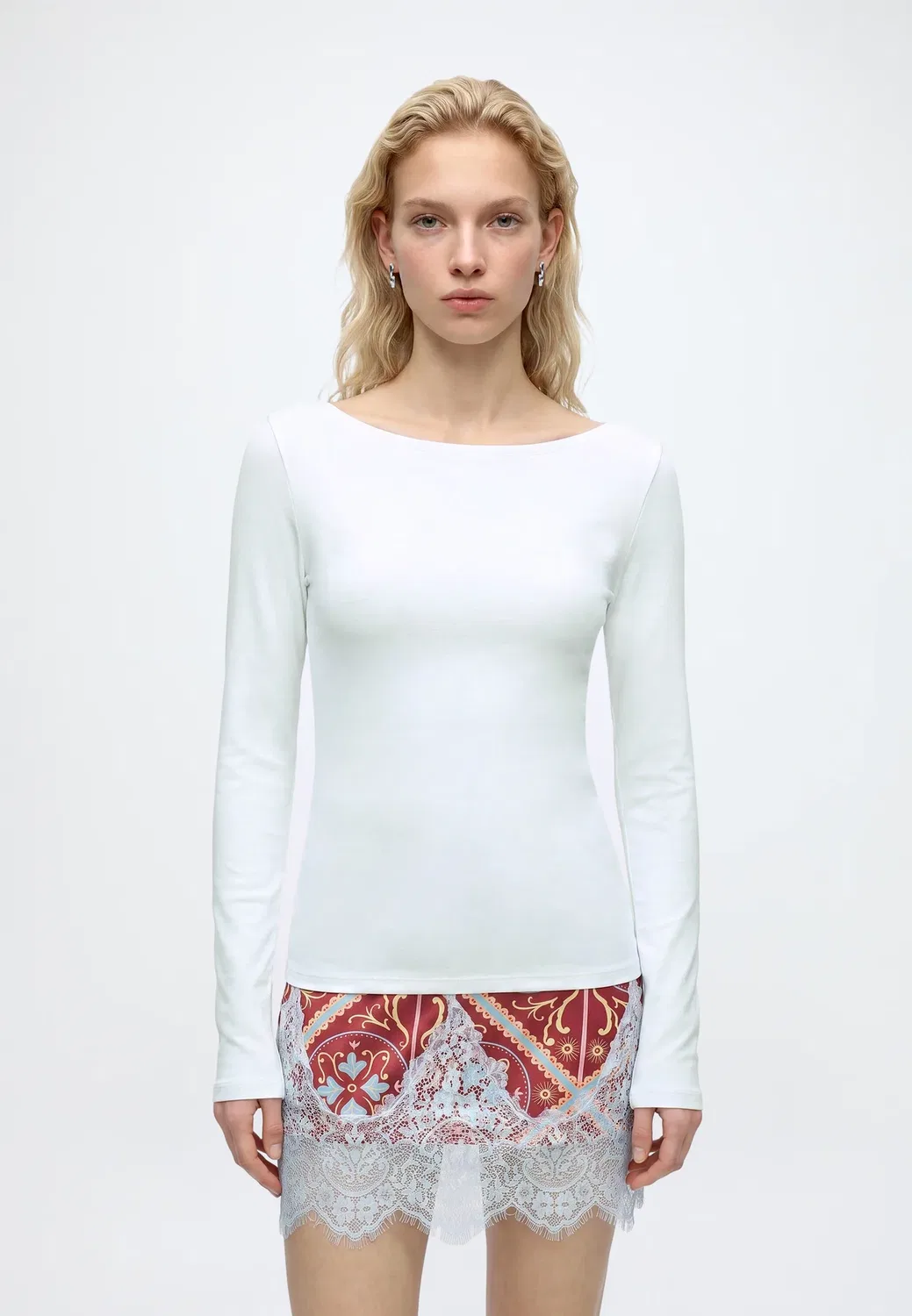 Модная лодка - футболка с длинными рукавами Gap, Fresh White