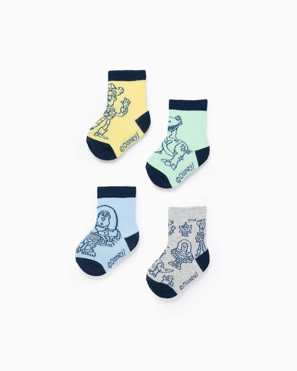 

Набор из 4 детских носков для мальчиков с вязкой и мотивом Toy Story Zippy, мультиколор