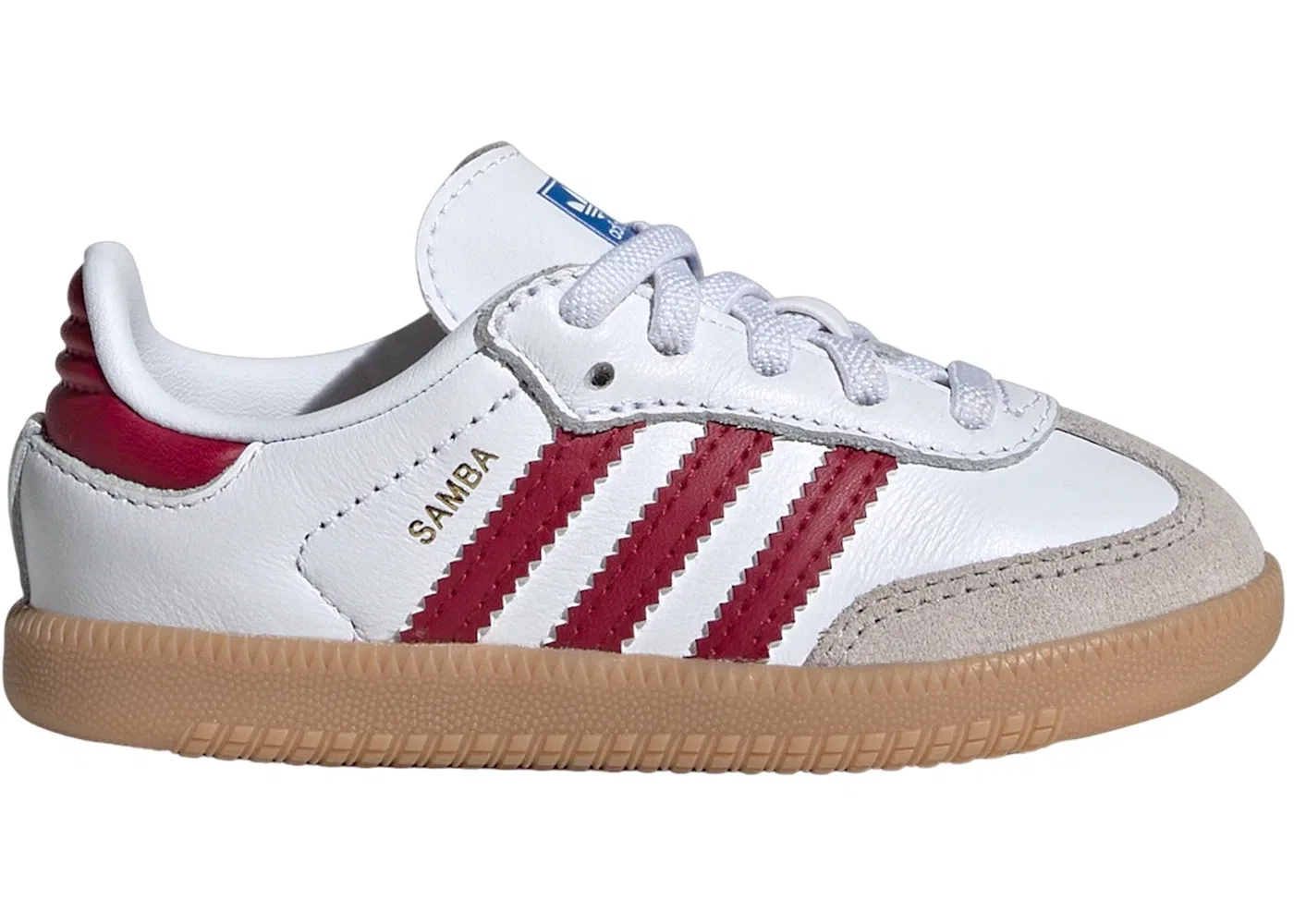 Детские кроссовки Lifestyle Adidas Samba OG, Cloud White/Collegiate Burgundy/Gum