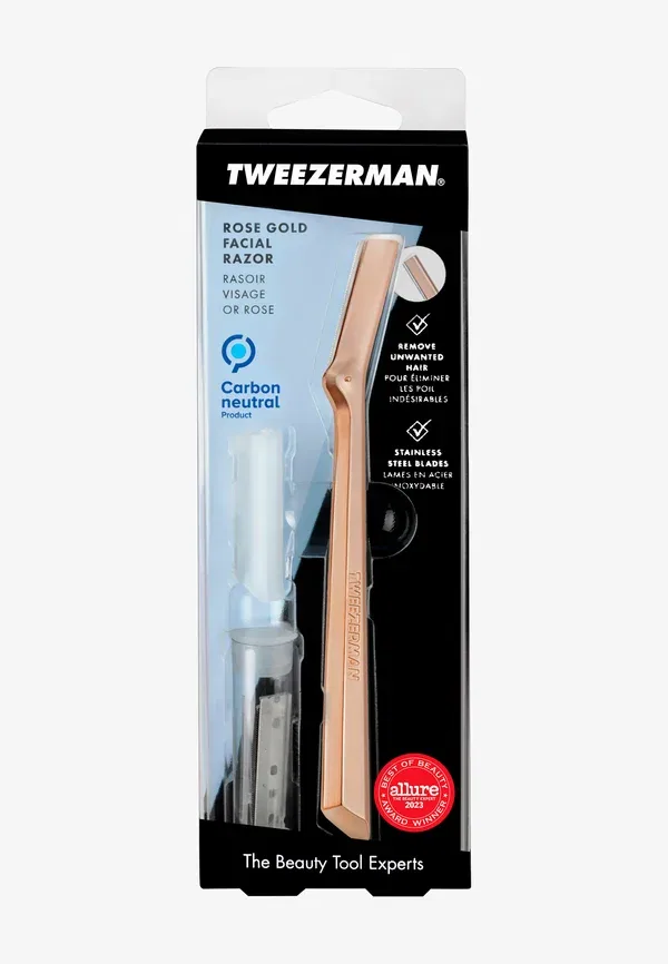 Бритва для лица, удаление волос, Facial Razor, Tweezerman, Rose Gold — фото 2