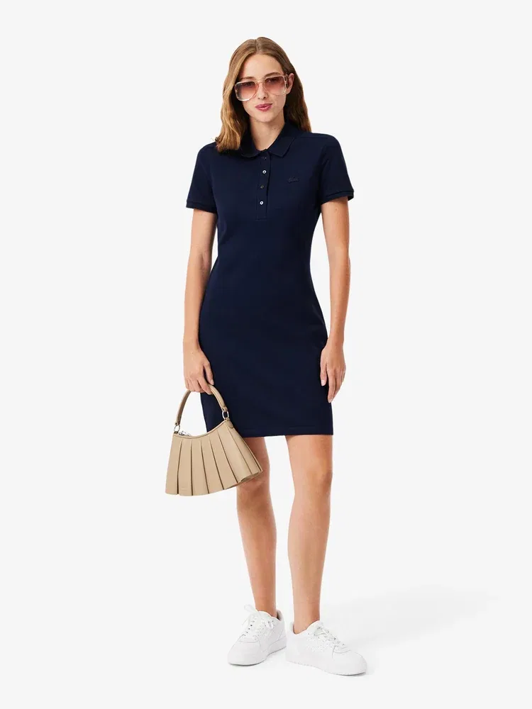 Платье-поло LACOSTE Navy, Slim Fit — фото 4