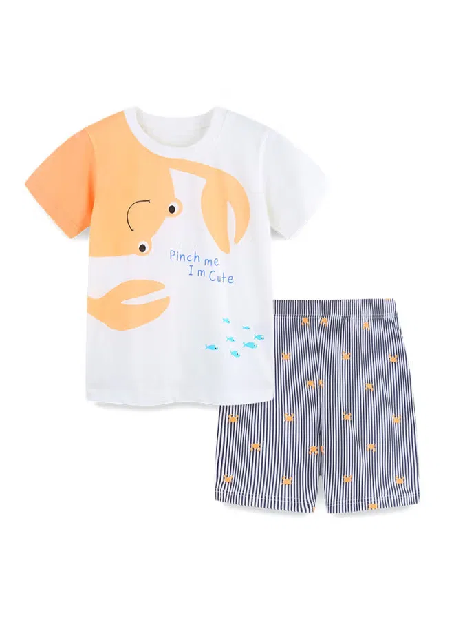 Комплект футболок с коротким рукавом и принтом, вышивкой и образцами, Aosta Betty Store, 2057