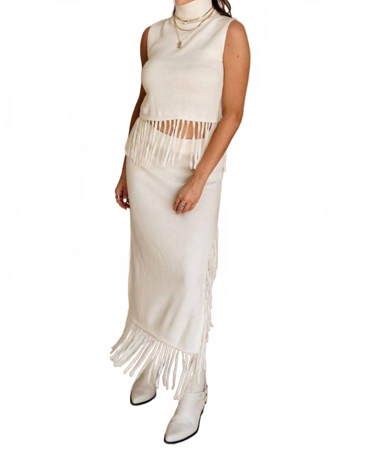 

Хилари бахромчатая миди-юбка в цвете айвори Anna Grace, слоновая кость