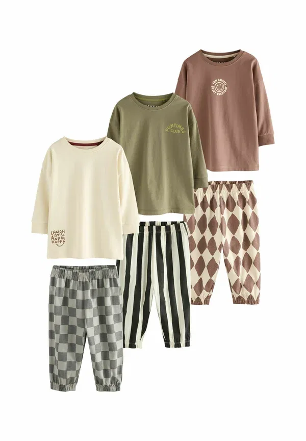 Комплект пижам из 3 штук с принтом Regular fit 3 pack set - pyjamas Next, multi, мультиколор