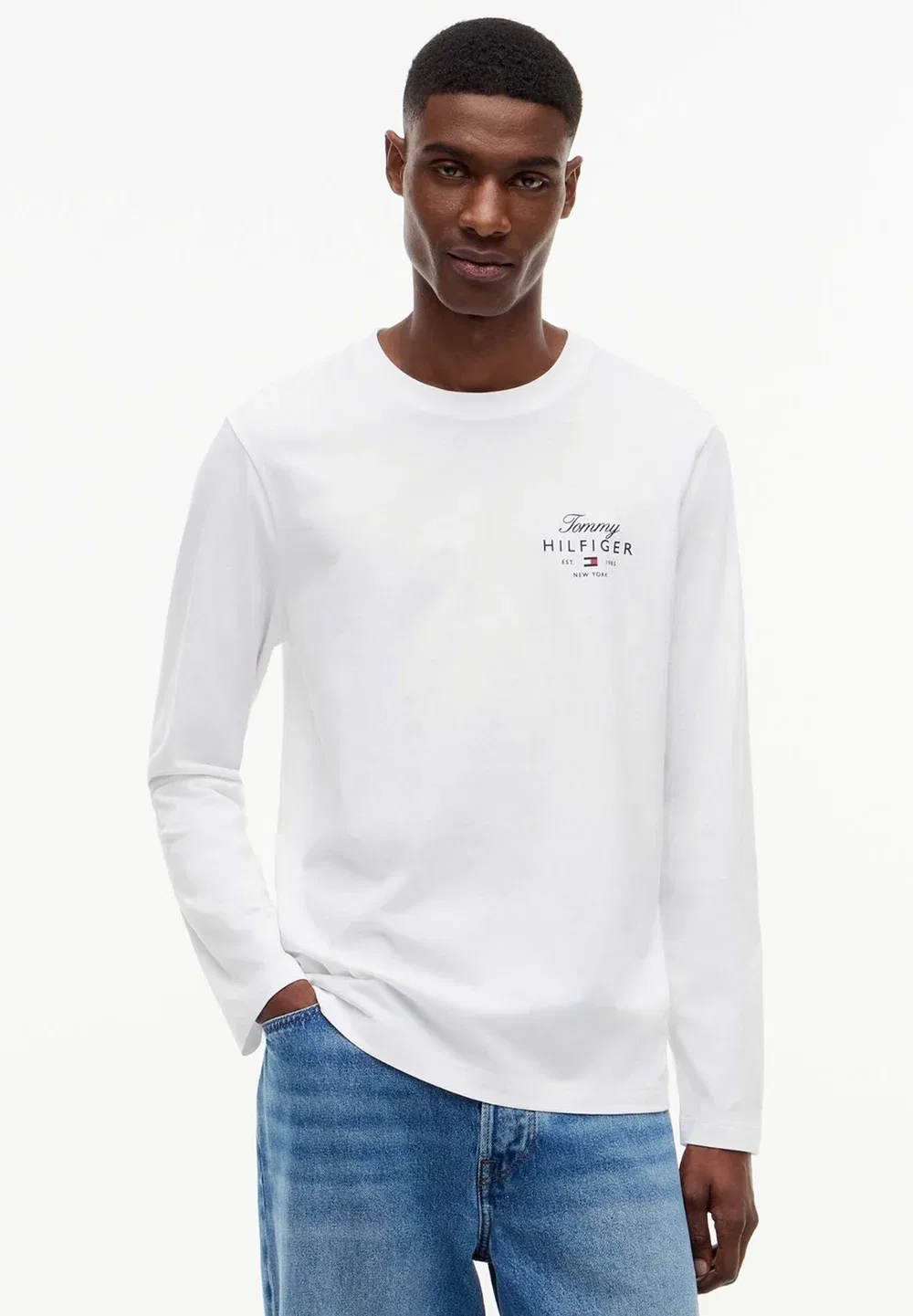 Script stack ls regu - long sleeved top Tommy Hilfiger, White