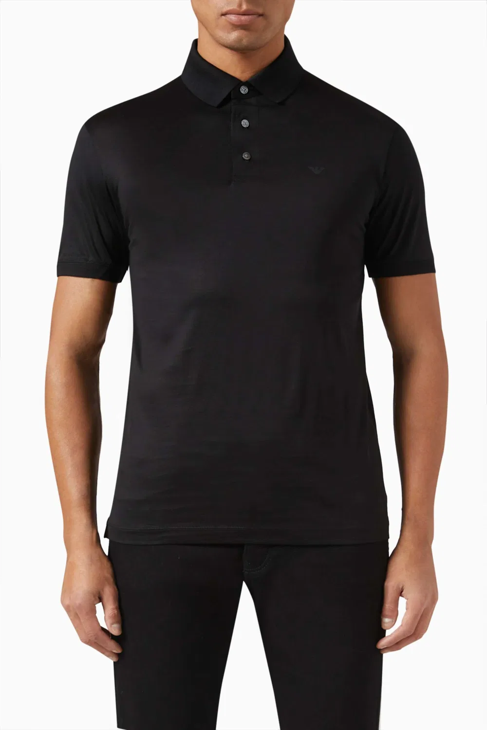 Поло из хлопковой смеси Emporio Armani
