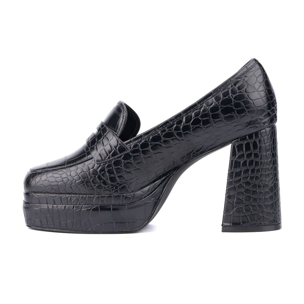 Женские лоферы на широкой платформе Fashion to Silhouette Madelyn Fashion to Figure, цвет Bone Croc — фото 3