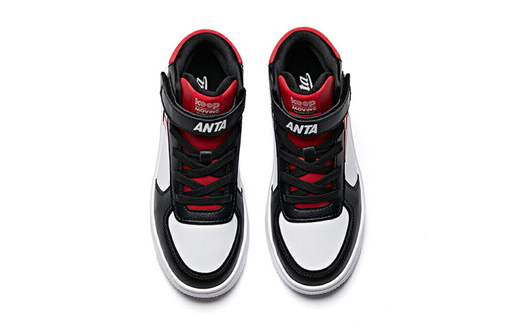 Детские кроссовки для скейтбординга GS High-top Black/ANTA White/Big Red Anta Kids — фото 3