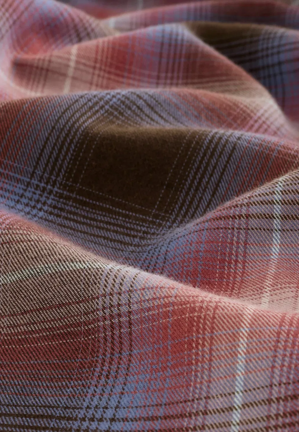 Рубашка свободного кроя из фланели для высоких людей Next, Pink Brown Check — фото 2