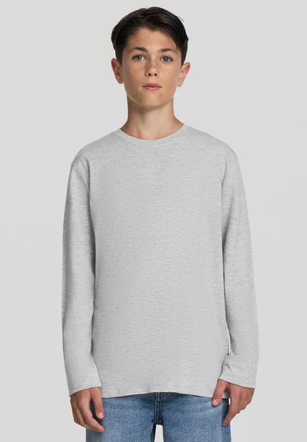 Комплект из 3 футболок с длинным рукавом, хлопок, long sleeved top Terranova, серый, черный, белый — фото 2