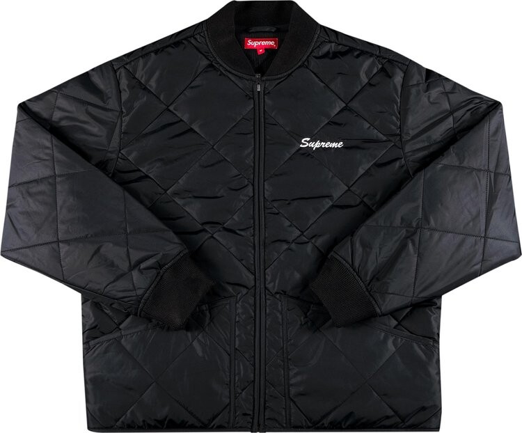 

Куртка Supreme Quit Your Job Quilted Work Jacket 'Black', черный