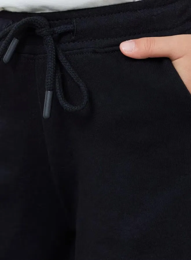 Джоггеры детские хлопковые с широкими укороченными штанинами Styli, черный — фото 4