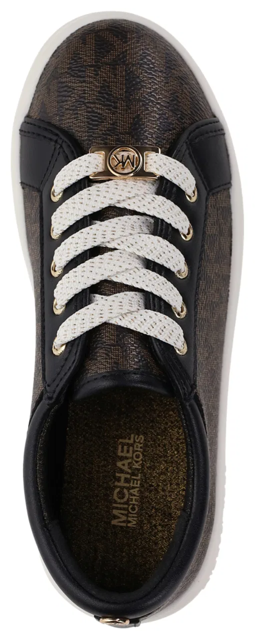 Кроссовки для девочек Jem Ralley Michael Kors, цвет Brown Monogram/Black — фото 4