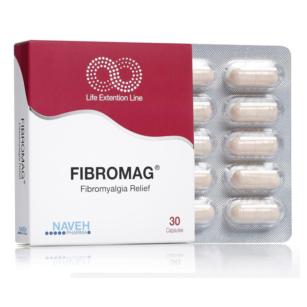 

Добавка Fibromag Naveh pharma для облегчения боли и усталости при фибромиалгии, 30 капсул