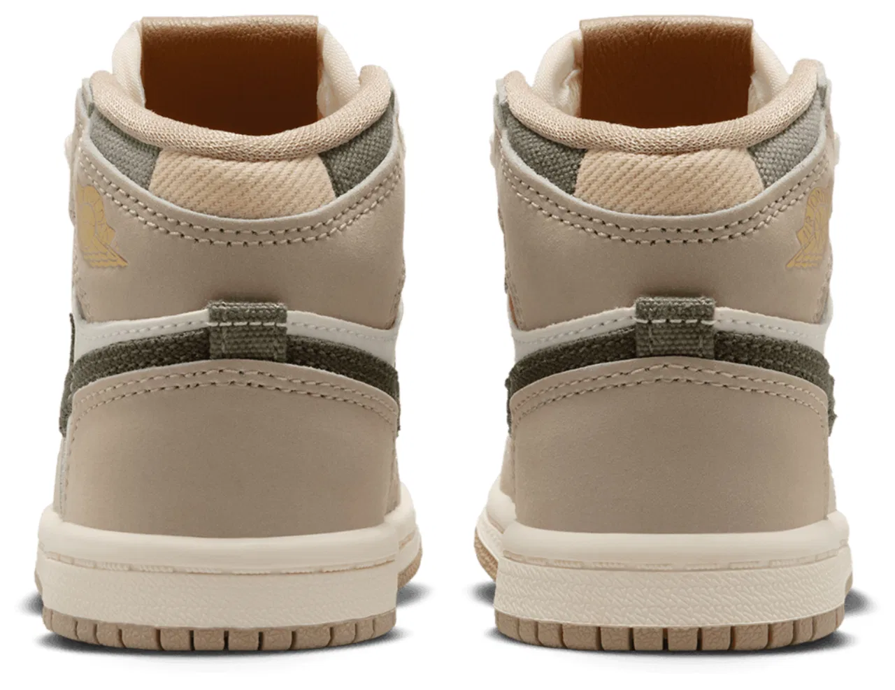 Кроссовки для девочек AJ1 Retro High OG Jordan, цвет Tan/White — фото 3