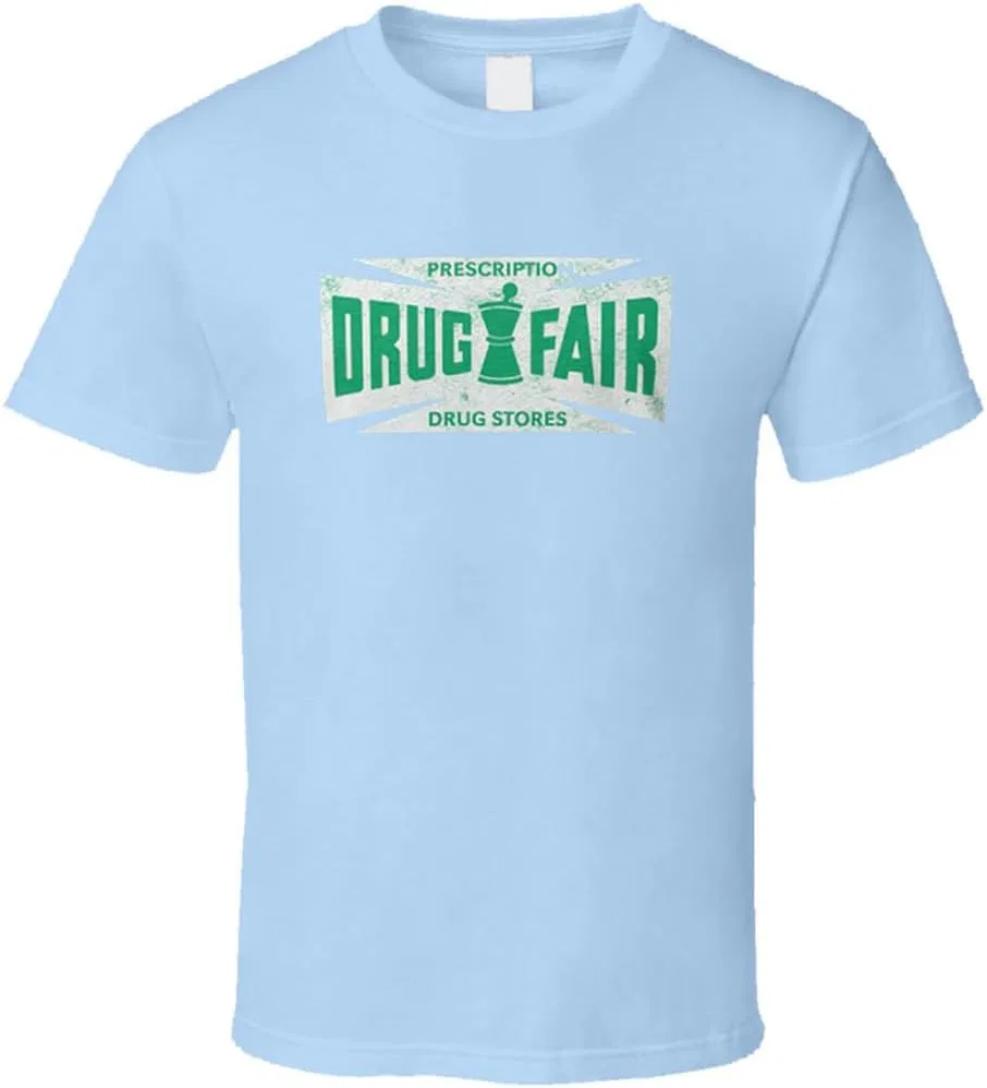 Мужская ретро футболка Drug Fair New Jersey, Light Blue — фото 2