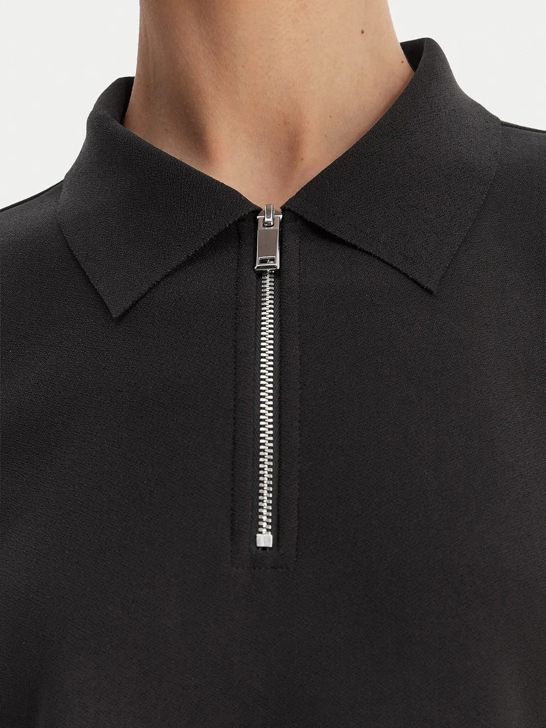 Женское поло свободного кроя Calvin Klein, черный — фото 4
