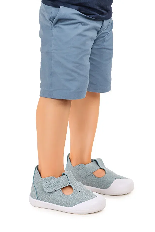 Детские повседневные туфли для девочек с липучкой Elroy first step Kiko Kids, Baby Blue — фото 3