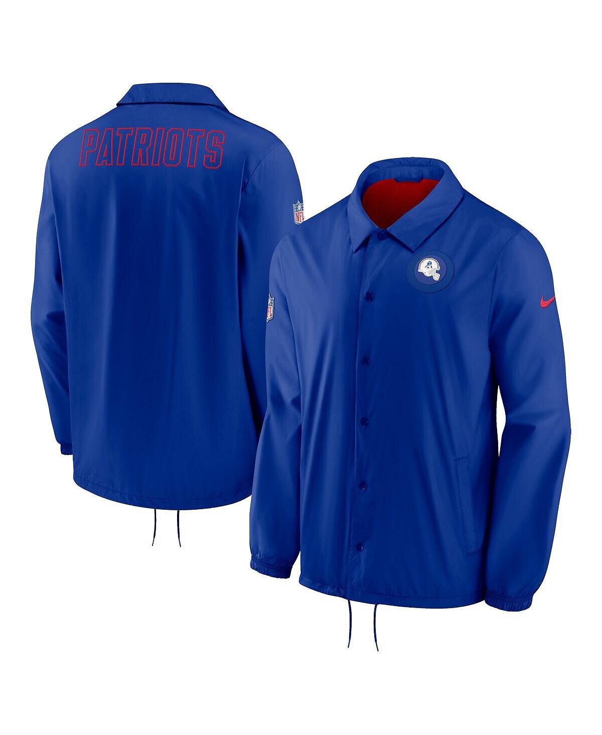 Мужская куртка royal new england patriots sideline coaches performance full-snap Nike