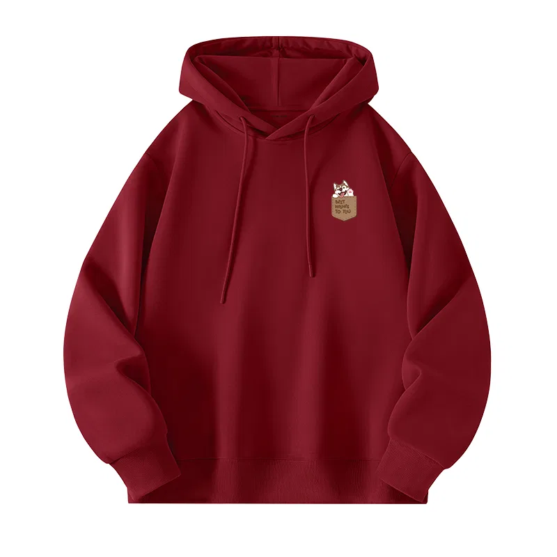 Детский свитшот утепленный на флисе Tonlion, Цвет Wine Red