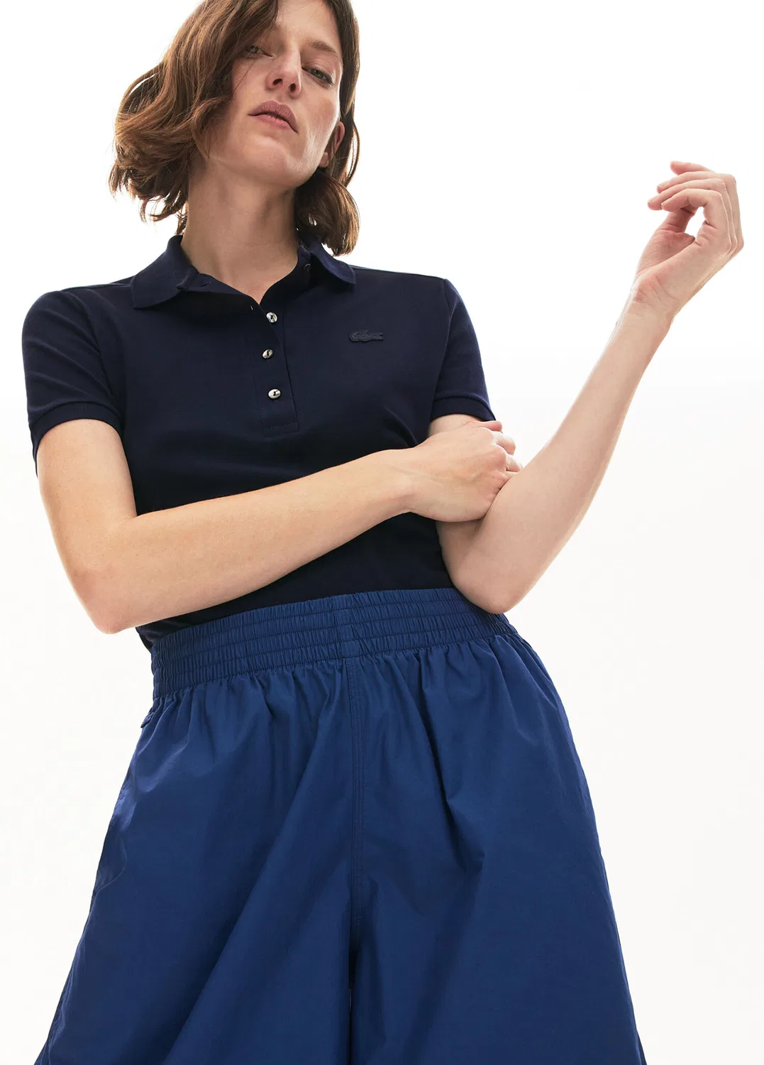 Поло Lacoste Slim Fit, синий — фото 4