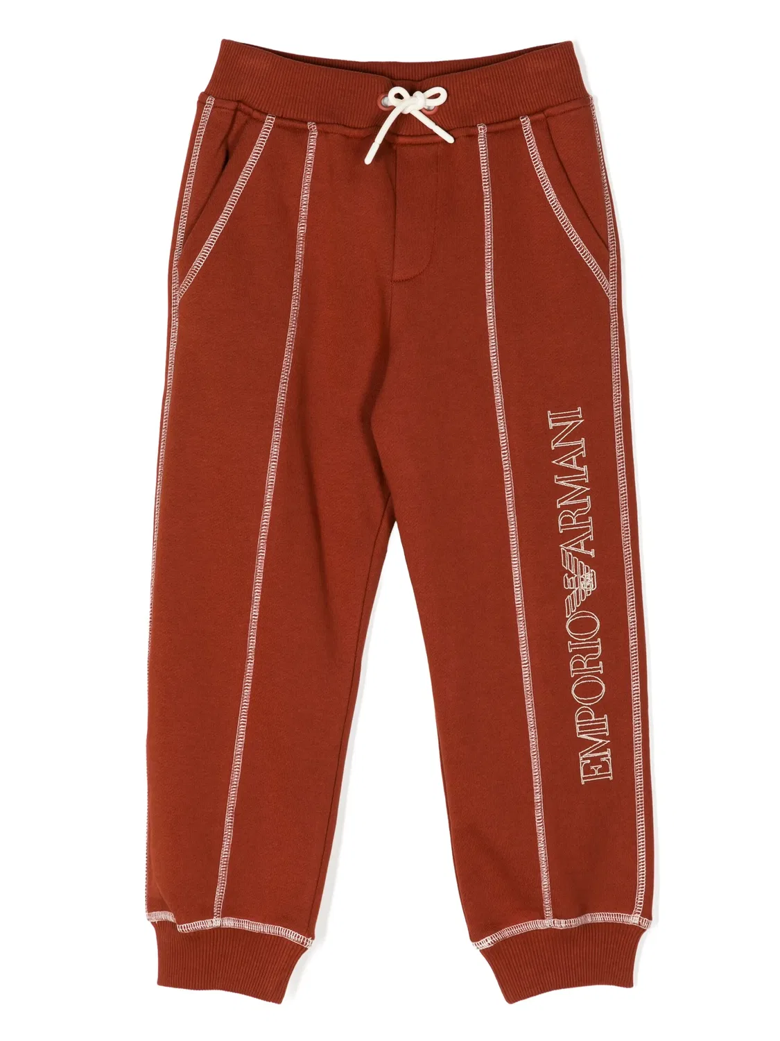 Спортивные штаны с вышитым логотипом EA7 Emporio Armani, оранжевый