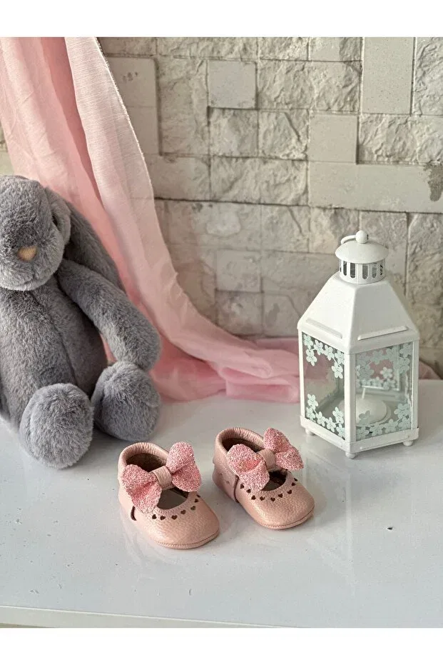 Детские мокасины для девочек из кожи Pink Shine Li Puna, Pink — фото 2