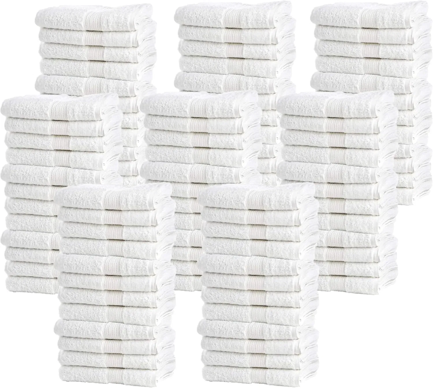 Мочалки для лица и тела, 96 шт, Living Fashions, 30,5x30,5 см, White/Opulent Garden