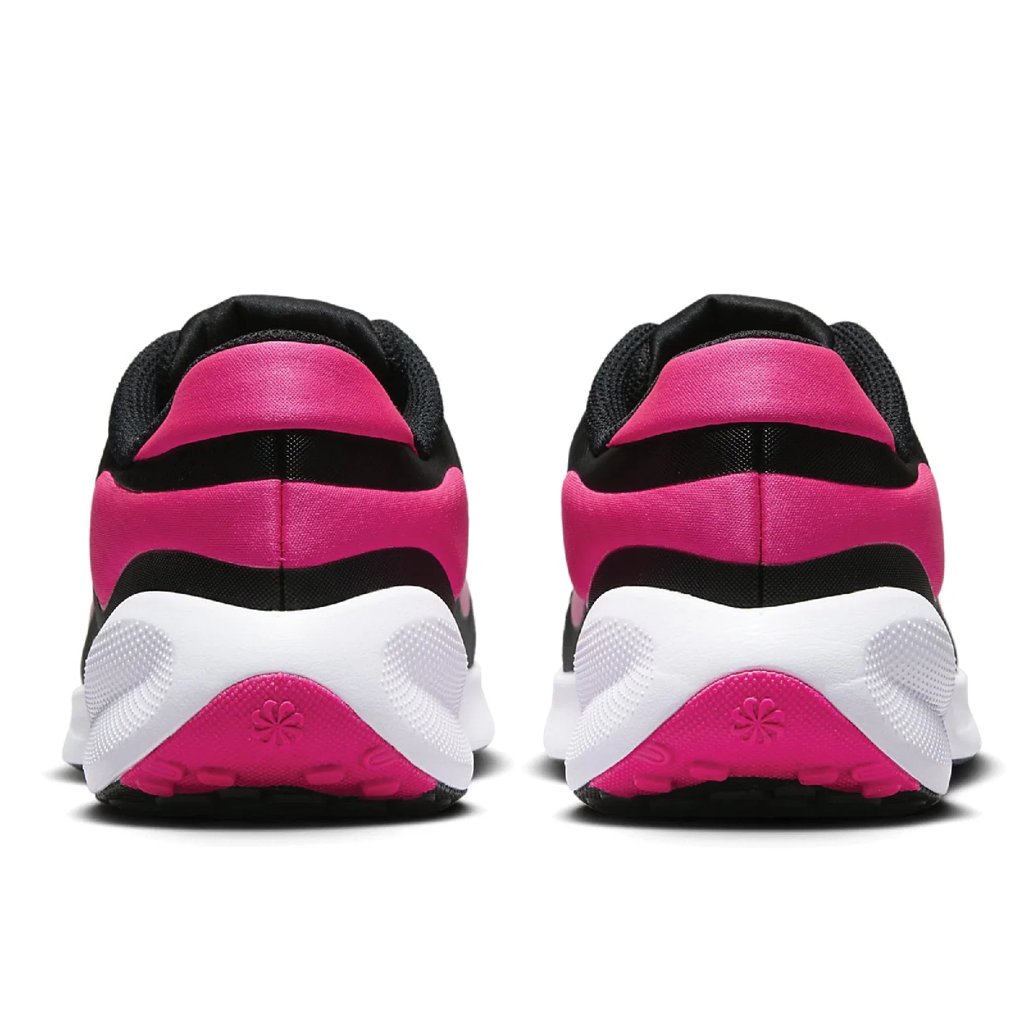 Детские кроссовки для мальчиков с мягким воротником Revolution 7 NIKE, Black Hyper Pink Whi — фото 3