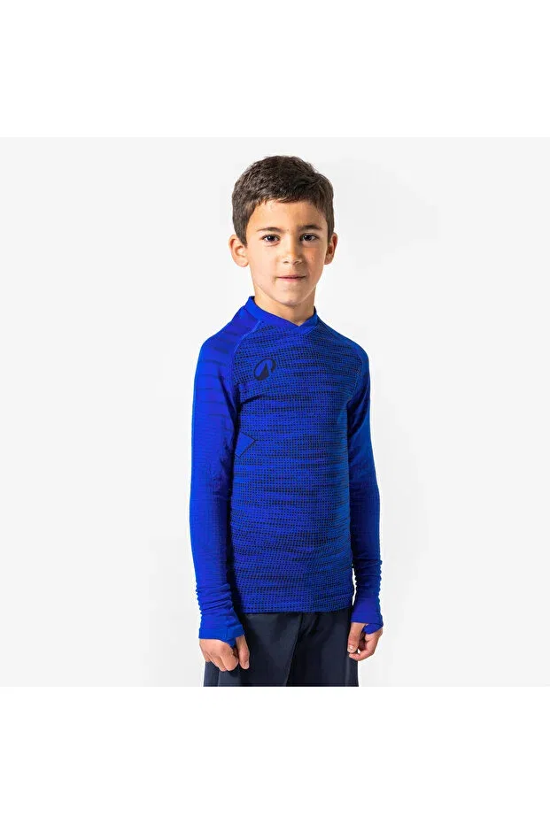 Детское термобелье для мальчиков с длинным рукавом Kipsta, Bright Indigo Blue/Space Blue Decathlon — фото 2