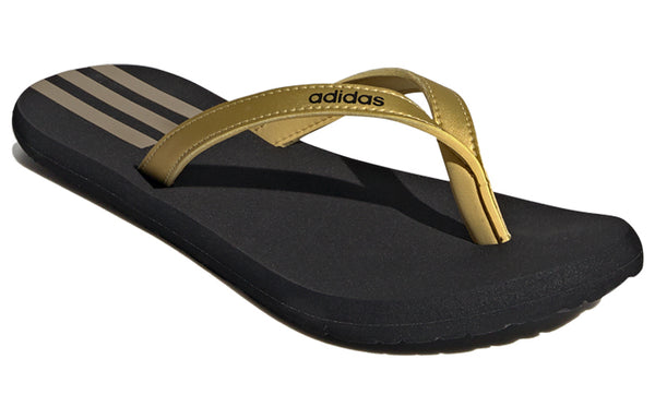 Тапочки eezay flip-flops slipper 'black gold' Adidas, черный — фото 3