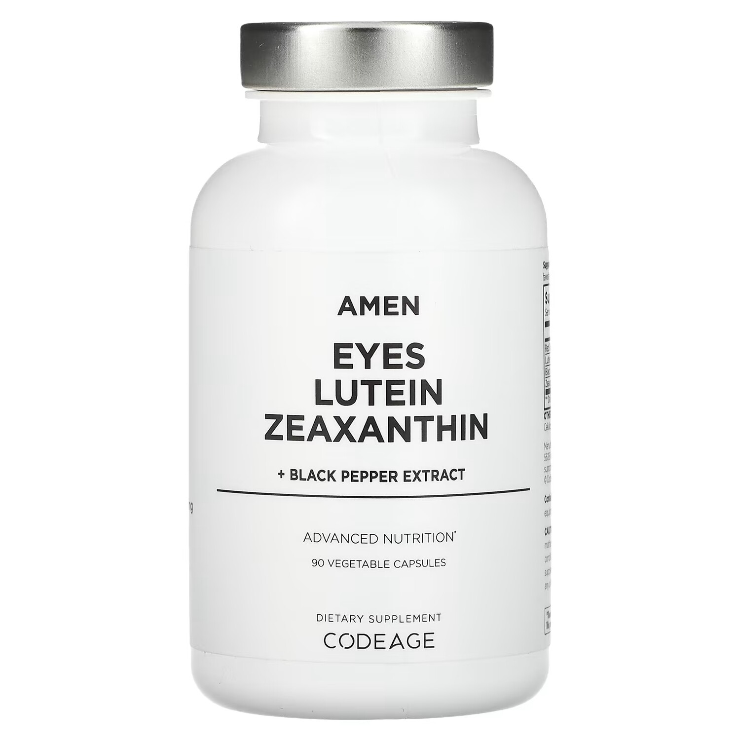 

Лютеин, зеаксантин и экстракт черного перца Codeage Amen Eyes, 90 растительных капсул