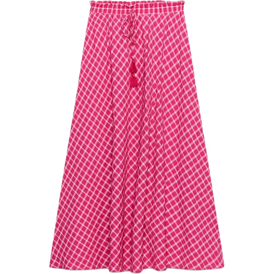Женская длинная юбка Casual с принтом Dark Purple Red, ZARA, Dark Purple Red