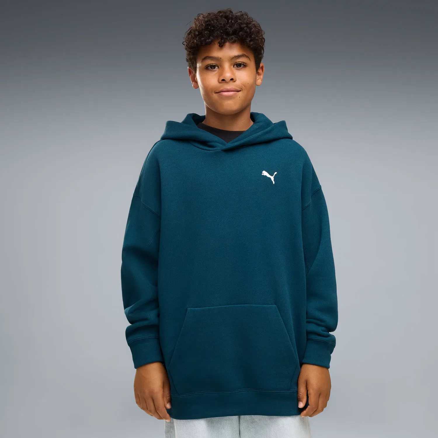 Толстовка большого размера для детей постарше Puma Essentials, Midnight Petrol
