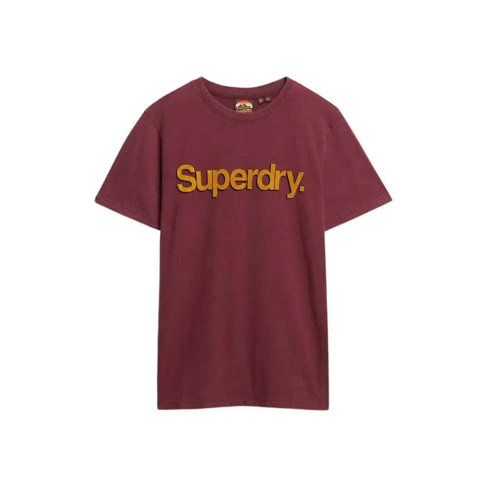 Мужская хлопковая футболка Superdry Core Logo Shadow, Violett