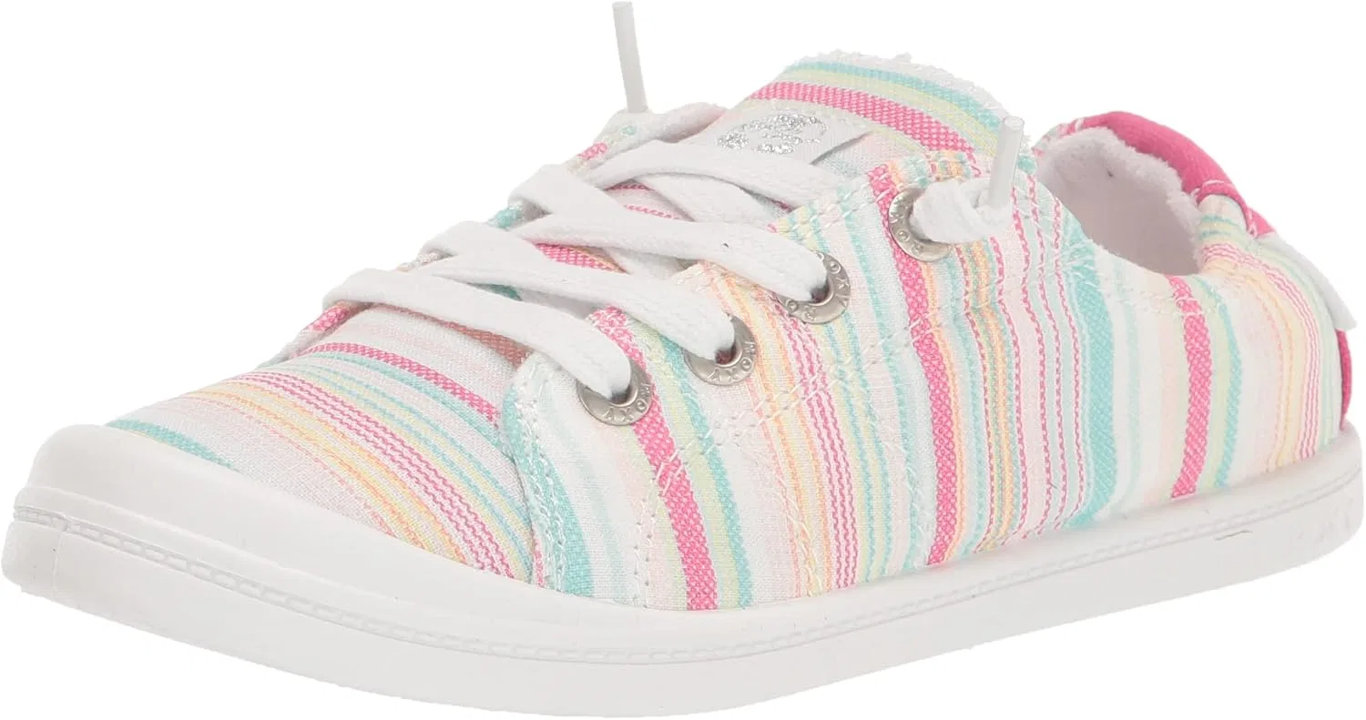 Детские кеды для девочек Roxy Rg Rory Slip on Sneaker, Stripe Barely Pink Exc