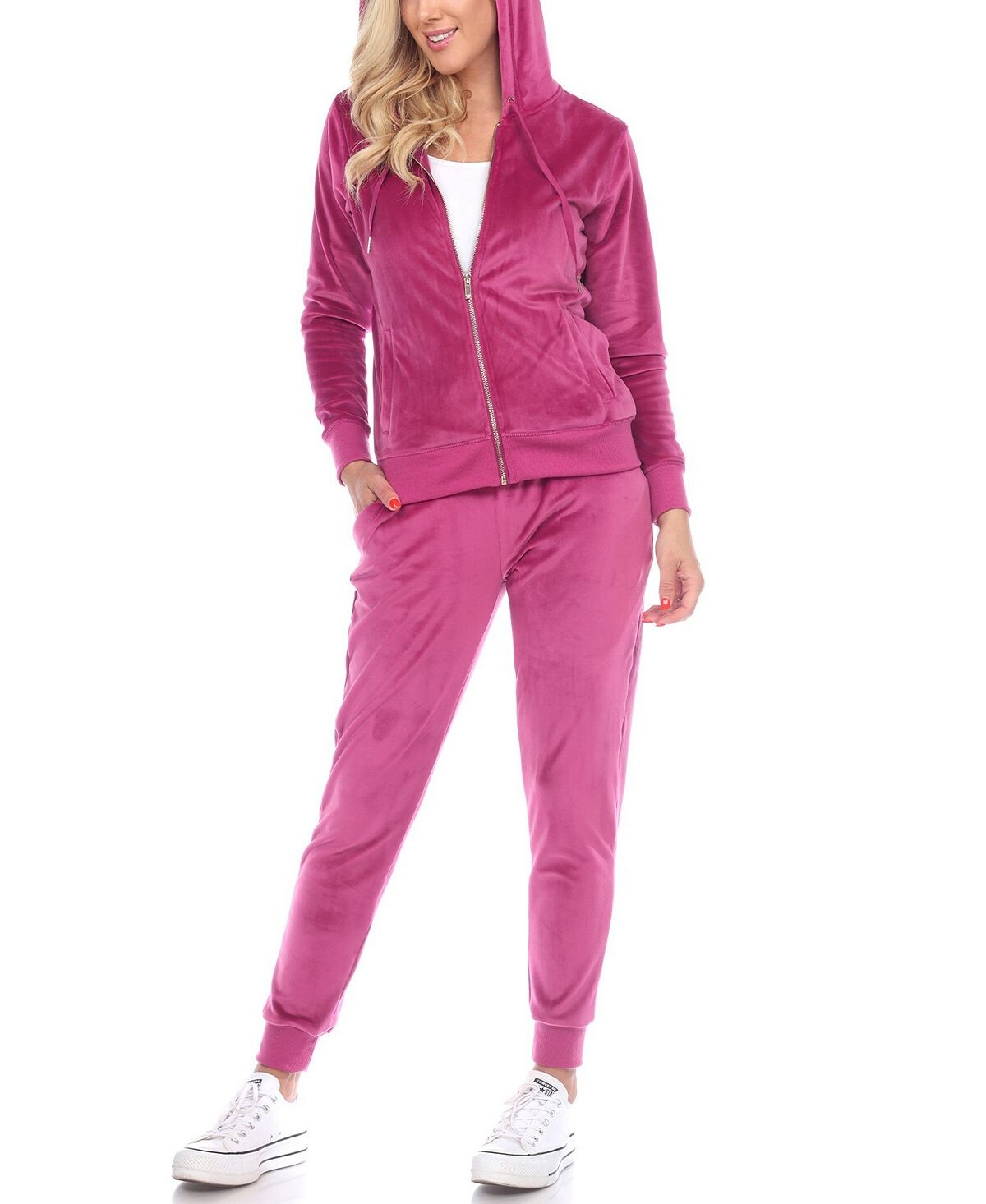 

Женский велюровый спортивный костюм loungewear 2pc set White Mark