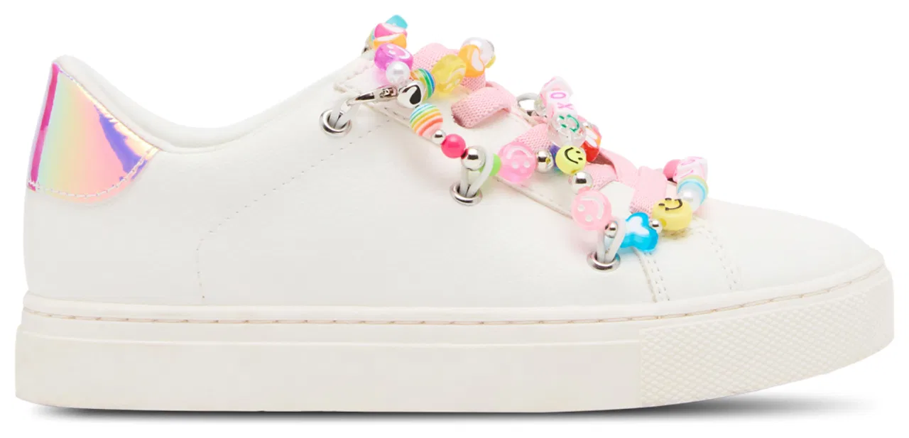 Детские кроссовки для девочек с бусинами и шармами Steve Madden GSG, White