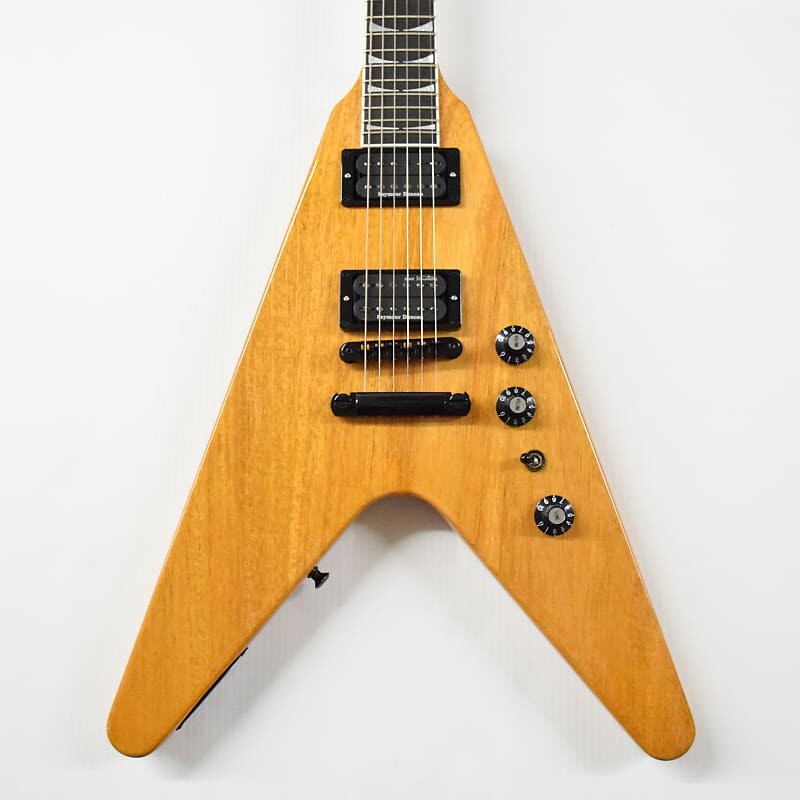 

Электрогитара Gibson Dave Mustaine Flying V EXP 2022 - Antique Natural Dave Mustaine Flying V EXP Electric Guitar