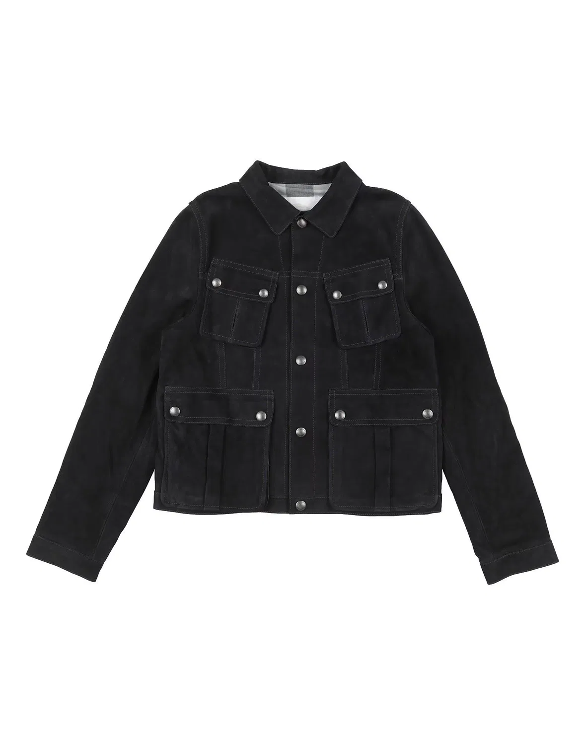 Детская куртка для мальчиков из замши Burberry, темно-синий