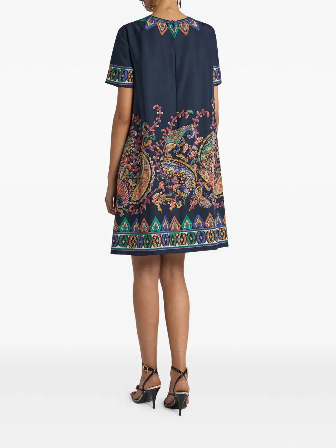 Туника с узором в пайзел ETRO, синий — фото 2