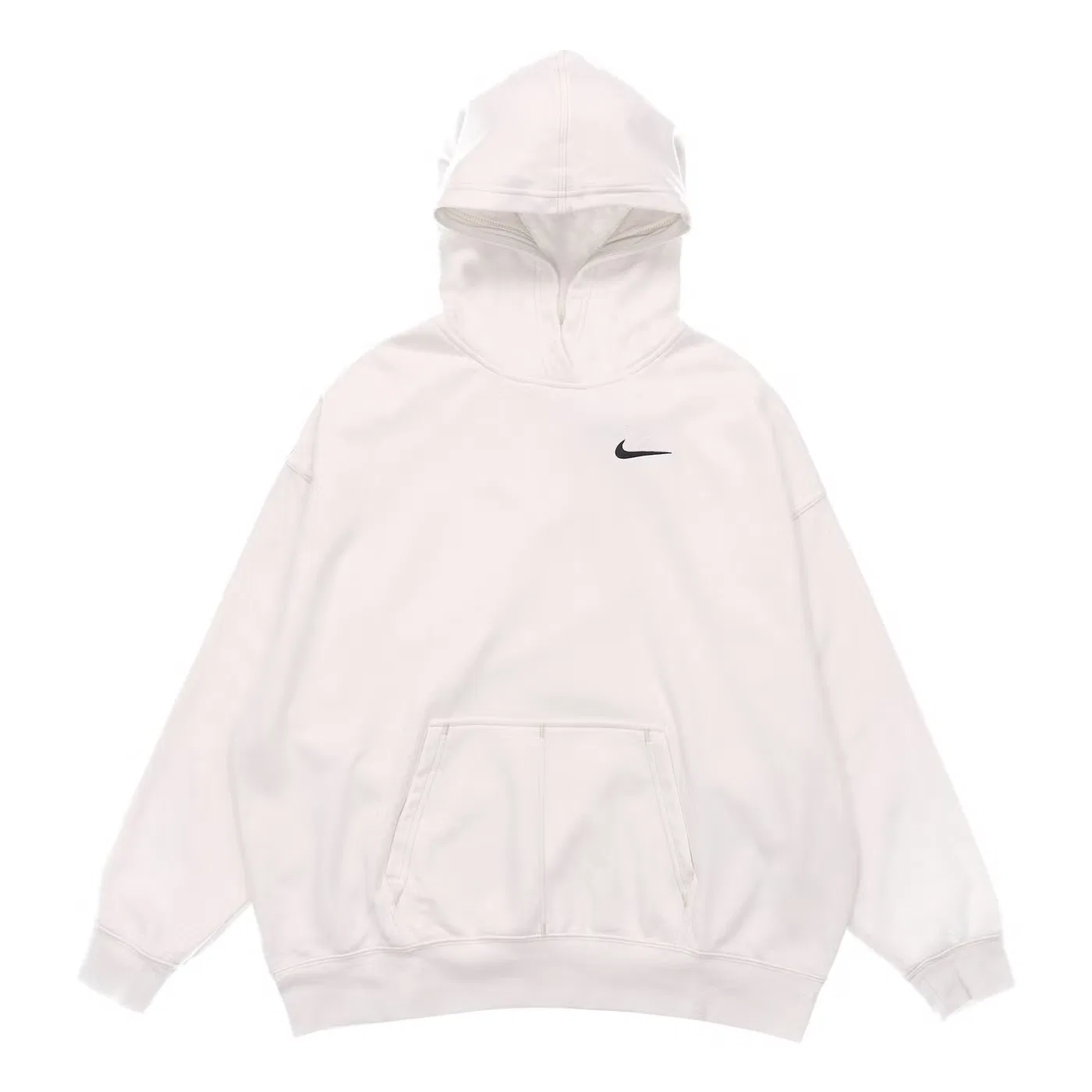 Худи свободное с вышитым логотипом Nike, белый