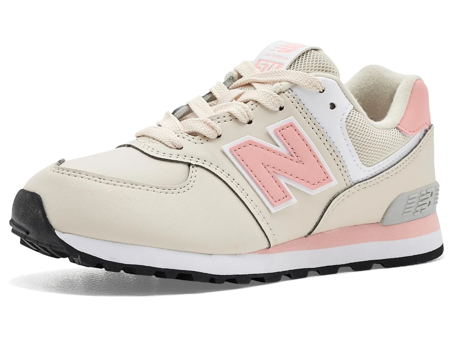 Кроссовки 574 Lace (для маленьких детей) New Balance Kids, Linen/Pink Lemonade — фото 2
