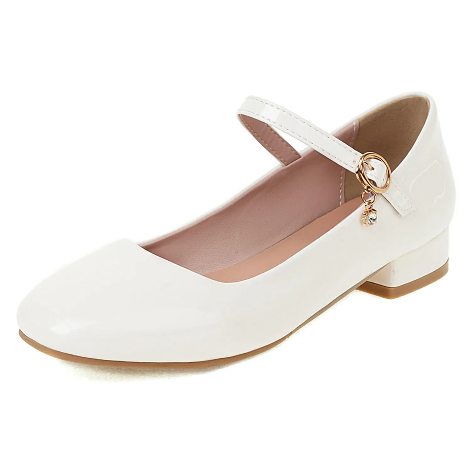 Детские туфли для девочек Mary Jane LarDorLin, Bianco Square Toe 1