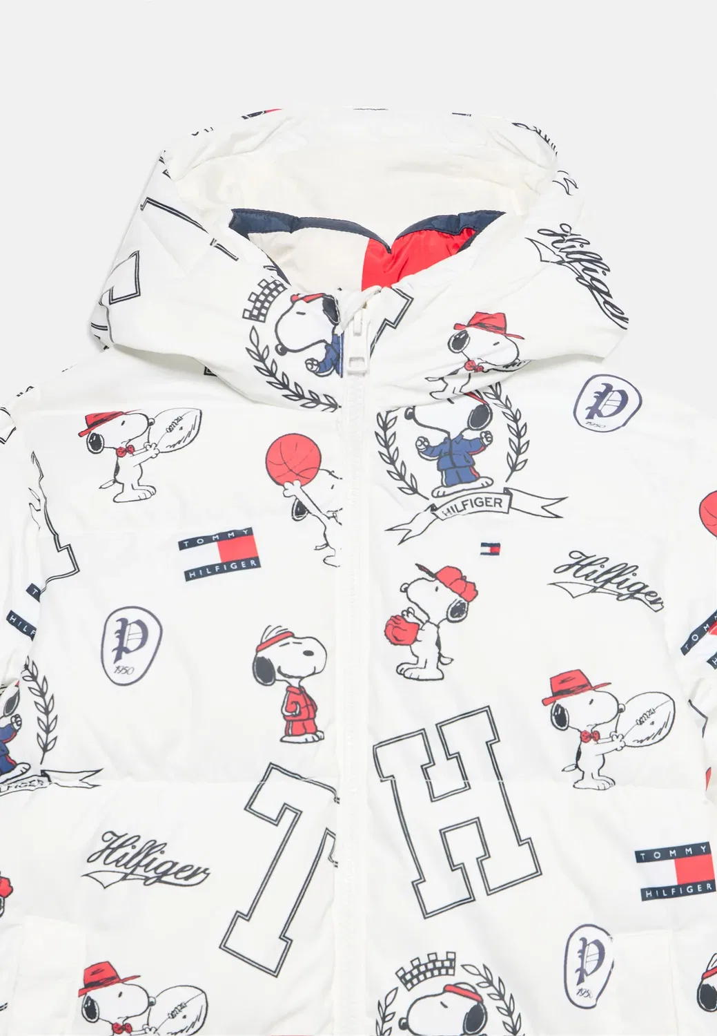 Пуховая куртка Peanuts унисекс - зимняя куртка Tommy Hilfiger, Off-White — фото 3