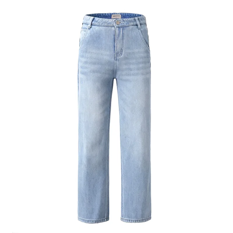 Детские джинсы с начесом American Vintage Washed Fleece Lined Thickened Jeans COLDSTONE, Blue