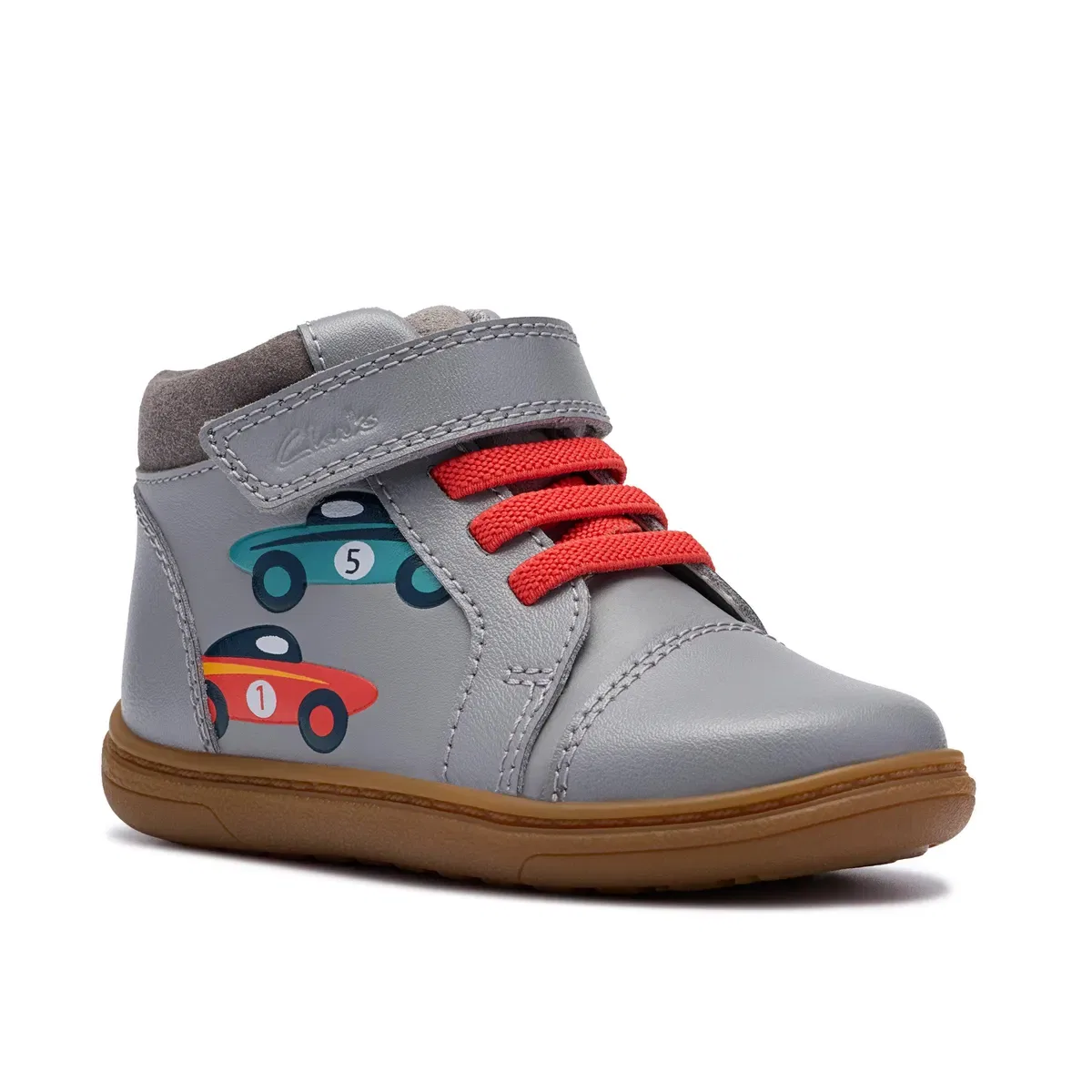 Детские ботинки на щиколотке с ретро-дизайном Flash Retro T Clarks, Grey — фото 4